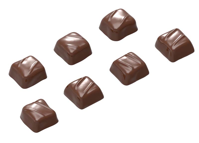 Chocolate World Frame Moulds - CW1551 - Easydip Square 7 Fig. - 9gm - 27x27x13mm