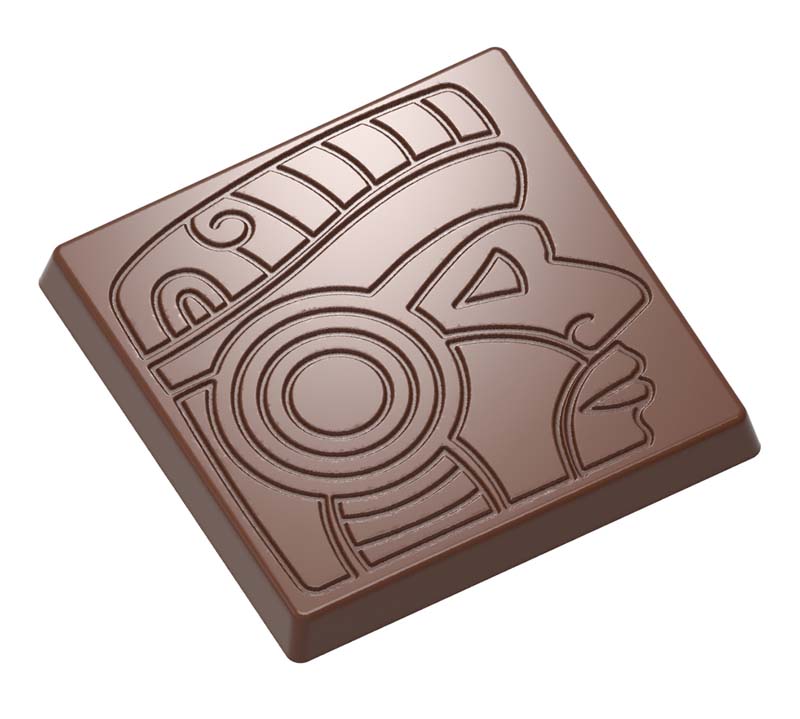 Chocolate World Frame Moulds - CW1565 - Caraque Maya - 5gm - 34x34x4mm