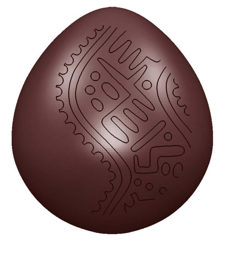 Chocolate World Frame Moulds - CW1569 - Egg May 28mm - 5gm - 28x26x11mm
