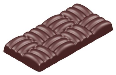 Chocolate World Frame Moulds - CW1583 - Bar Woven - 90gm - 116.5x60x12.5mm