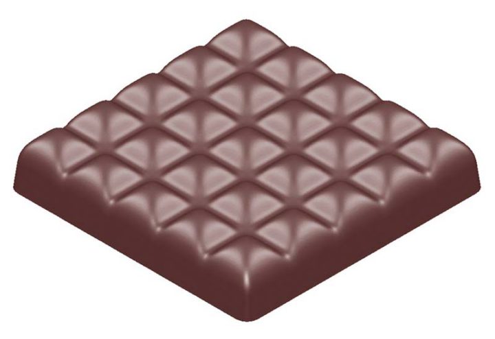 Chocolate World Frame Moulds - CW1584 - Bar Square - 87gm - 80x80x16mm