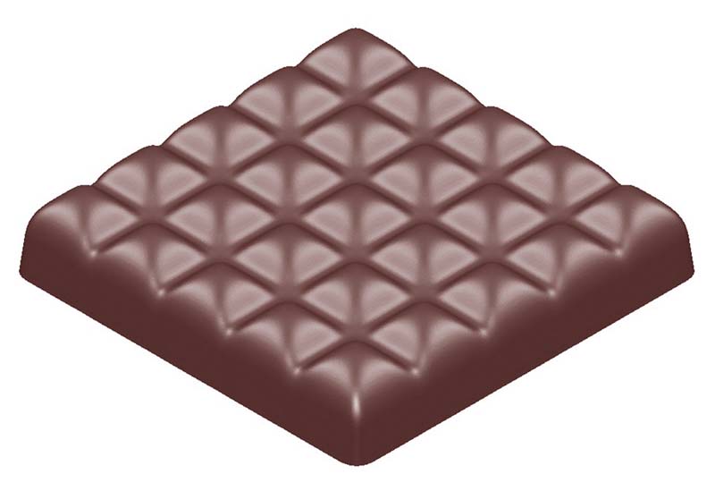 Chocolate World Frame Moulds - CW1584 - Bar Square - 87gm - 80x80x16mm
