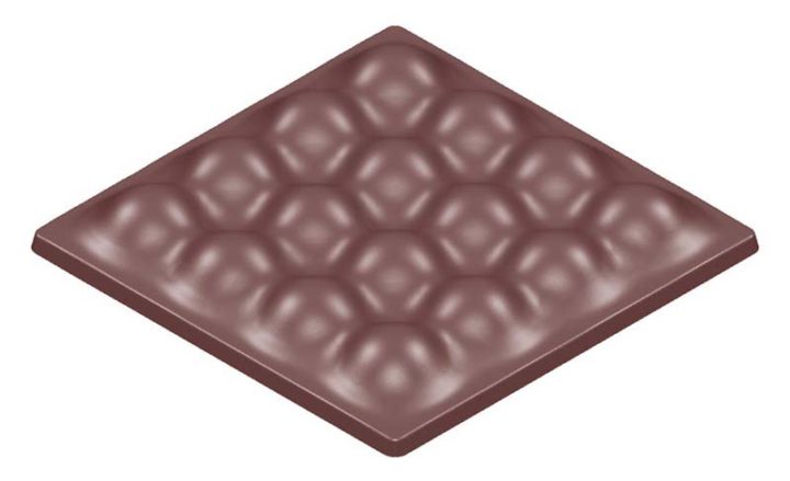 Chocolate World Frame Moulds - CW1592 - Tablet Bubbles - 131gm - 115x115x14mm
