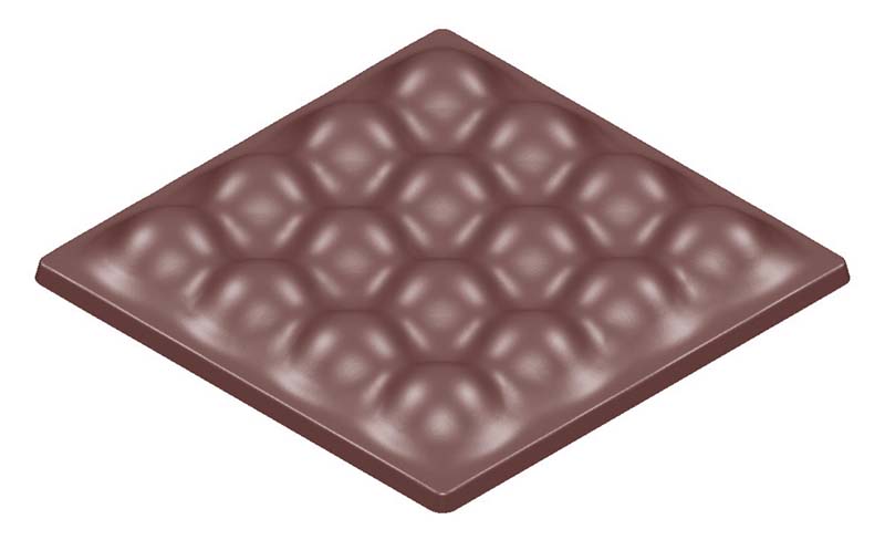 Chocolate World Frame Moulds - CW1592 - Tablet Bubbles - 131gm - 115x115x14mm