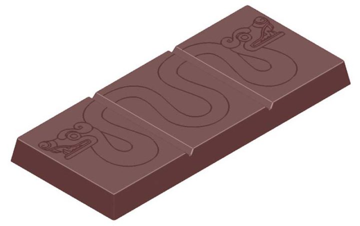 Chocolate World Frame Moulds - CW1594 - Tablet Maya Snake - 40gm - 117x48x5mm