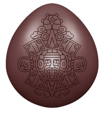 Chocolate World Frame Moulds - CW1595 - Egg Primitive Maya 52mm 2 Fig. - 33.2gm - 52x46x23mm