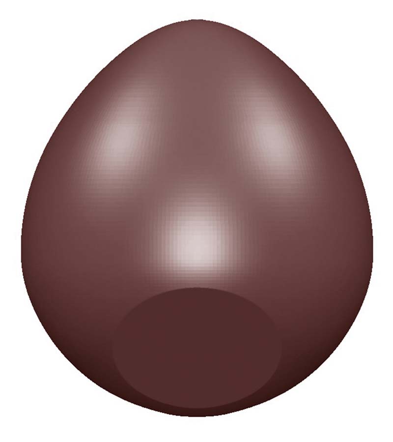 Chocolate World Frame Moulds - CW1596 - Egg Primitive Cut 52mm - 31.5gm - 52x46x23mm