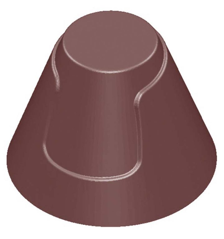 Chocolate World Frame Moulds - CW1601 - Cone With Jacket - 10.5gm - 29x29x22mm