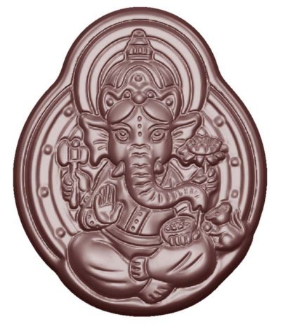 Chocolate World Frame Moulds - CW1608 - Ganesha - 11.7gm - 55x45x7mm