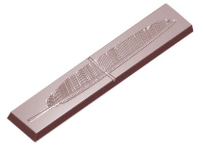 Chocolate World Frame Moulds - CW1611 - Feather - Diego Lozano - 16.5gm - 123x22x6mm