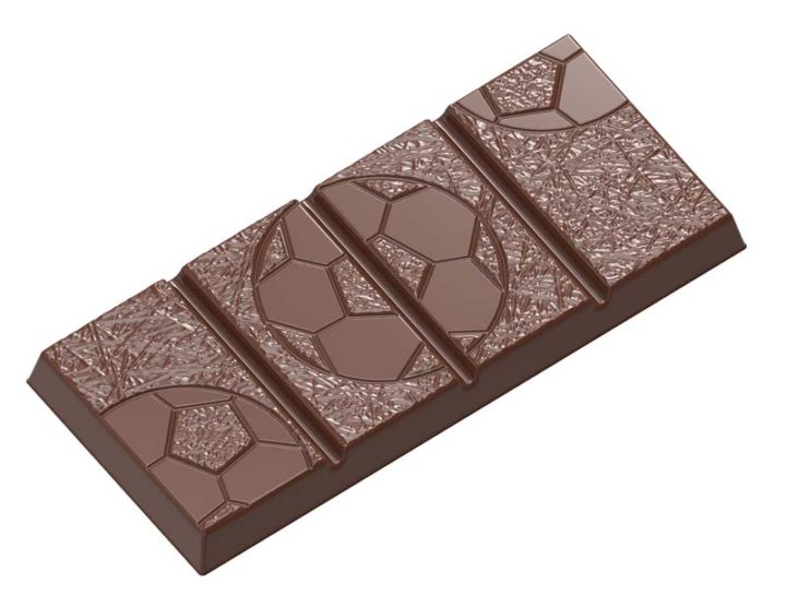 Chocolate World Frame Moulds - CW1620 - Tablet Football - 57gm - 114x50x9.5mm