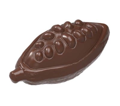 Chocolate World Frame Moulds - CW1624 - Open Cocoa Bean - 6.5gm - 49x24x24mm