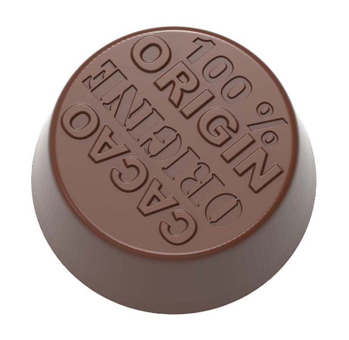 Chocolate World Frame Moulds - CW1625 - 100% Cocoa Origin - 10gm - 30x30x12mm