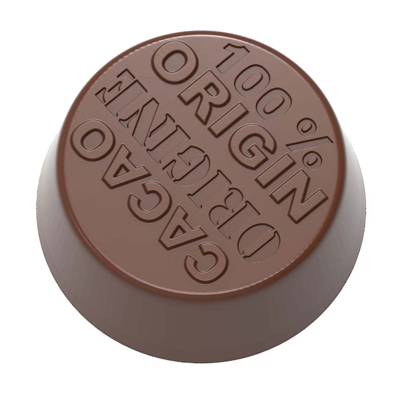 Chocolate World Frame Moulds - CW1625 - 100% Cocoa Origin - 10gm - 30x30x12mm