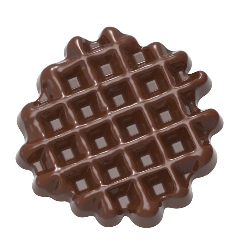 Chocolate World Frame Moulds - CW1626 - Small Waffle - 7.1gm - 42x42x6mm