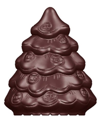 Chocolate World Frame Moulds - CW1635 - Christmas Tree - 16gm - 48x40x18mm
