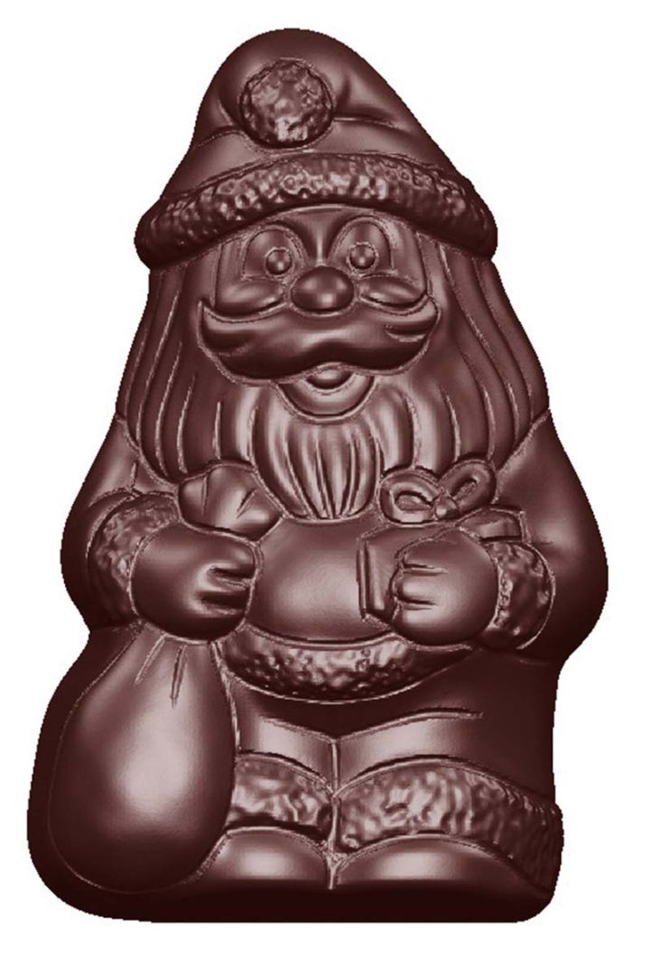 Chocolate World Frame Moulds - CW1636 - Santa Claus - 11gm - 53.5x34x10mm