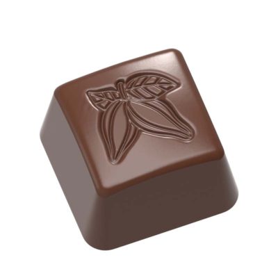 Chocolate World Frame Moulds - CW1637 - Stamp Cocoa Square - 10gm - 26x26x16mm