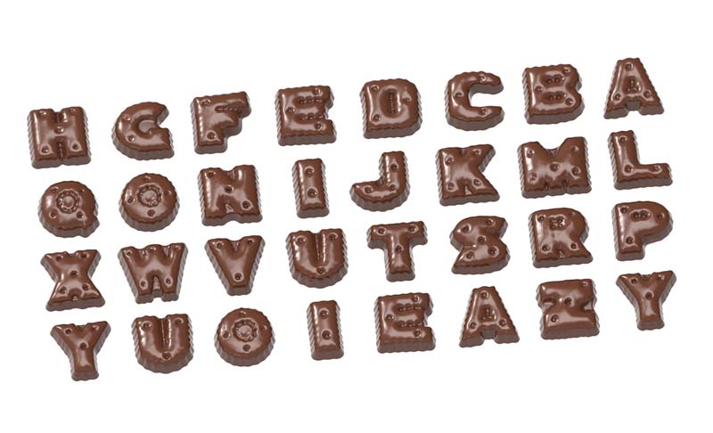Chocolate World Frame Moulds - CW1643 - Nic Nac 26 Fig. - 29x25x9mm