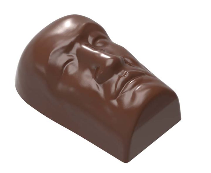Chocolate World Frame Moulds - CW1659 - Mask - Ryan Stevenson - 10gm - 37x21x17mm