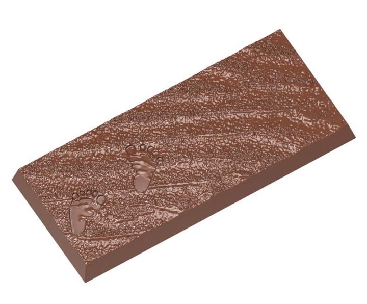 Chocolate World Frame Moulds - CW1665 - Tablet Baby Footprint - 61gm - 118x53x9.5mm
