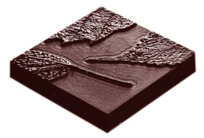 Chocolate World Frame Moulds - CW1669 - Cocoa Leaf - 13gm - 41x41x7mm