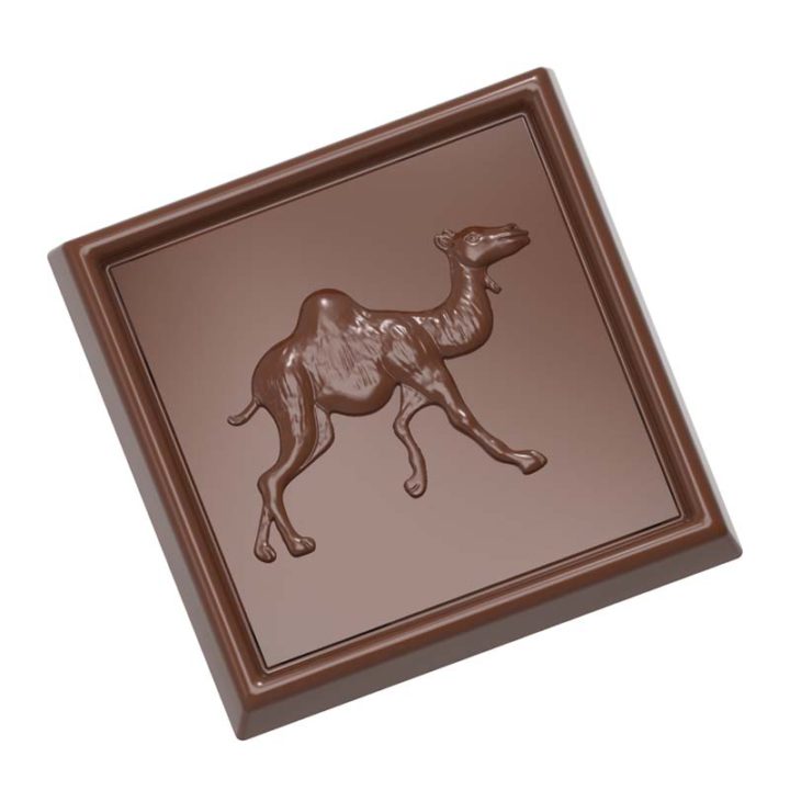 Chocolate World Frame Moulds - CW1684 - Caraque Camel - 5gm - 34x34x4.5mm