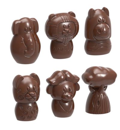 Chocolate World Frame Moulds - CW1691 - The Big Five 6 Fig. - 30gm - N/AxN/AxN/Amm