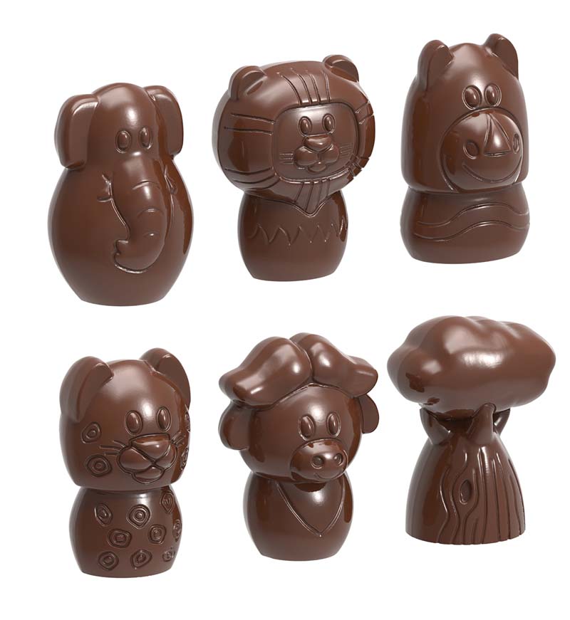 Chocolate World Frame Moulds - CW1691 - The Big Five 6 Fig. - 30gm - N/AxN/AxN/Amm