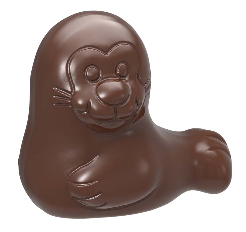 Chocolate World Frame Moulds - CW1699 - Seal - 6gm - 35x33x12.5mm