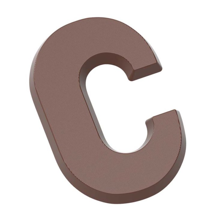 Chocolate World Frame Moulds - CW1702 - Letter C 200 Gr - 200gm - 175.5x117x14.16mm
