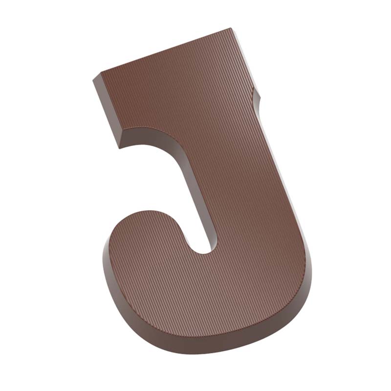 Chocolate World Frame Moulds - CW1709 - Letter J 200 Gr - 200gm - 175.5x117x12.7mm