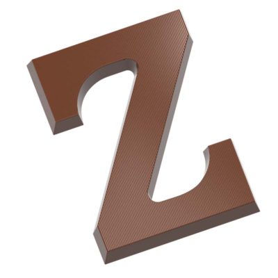 Chocolate World Frame Moulds - CW1725 - Letter Z 200 Gr - 200gm - 175.5x117x13.01mm