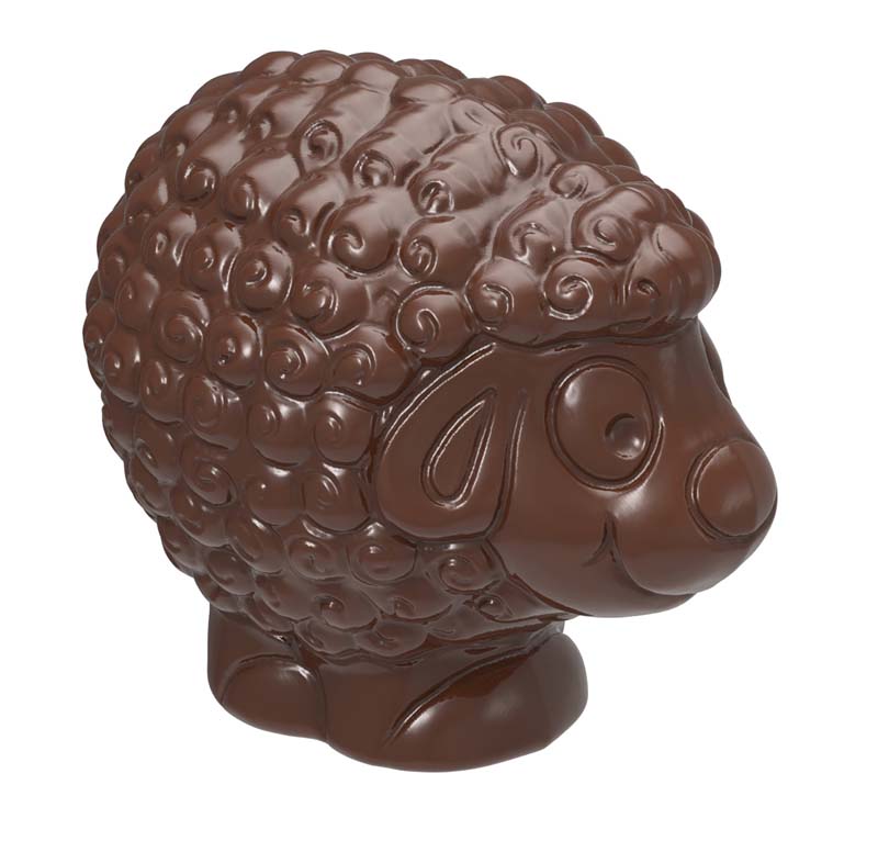 Chocolate World Frame Moulds - CW1727 - Sheep - 7.5gm - 37.5x32x12.5mm