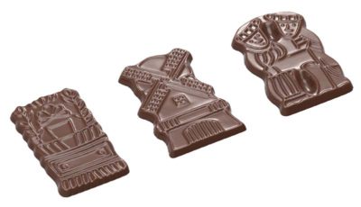 Chocolate World Frame Moulds - CW1911 - Speculaas Vintage - 5.5gm - 53x36x3.5mm
