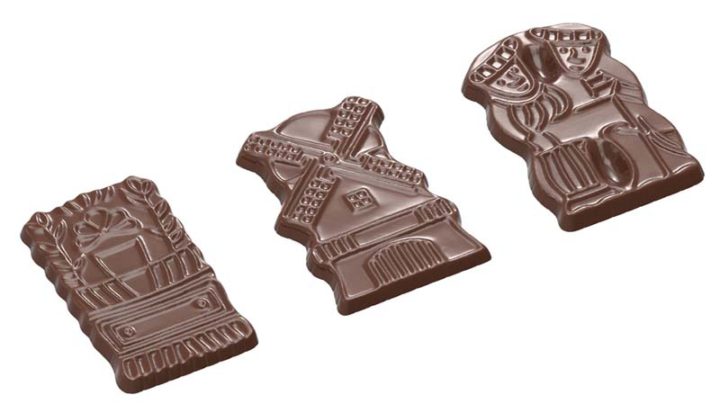 Chocolate World Frame Moulds - CW1911 - Speculaas Vintage - 5.5gm - 53x36x3.5mm
