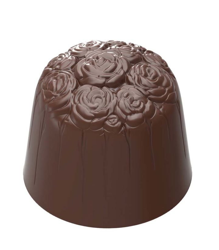 Chocolate World Frame Moulds - CW1932 - Roses - 13.5gm - 28x28x24mm