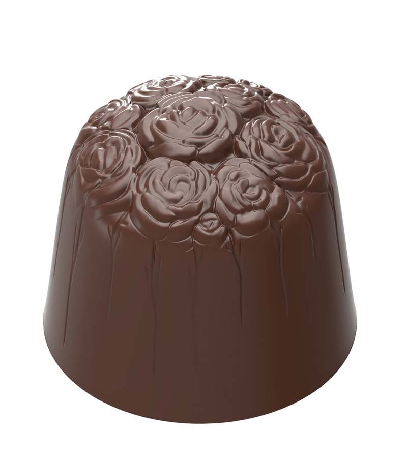 Chocolate World Frame Moulds - CW1932 - Roses - 13.5gm - 28x28x24mm