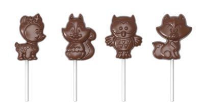 Chocolate World Frame Moulds - CW1934 - Lollipop Forest Animals - 21gm - N/AxN/AxN/Amm