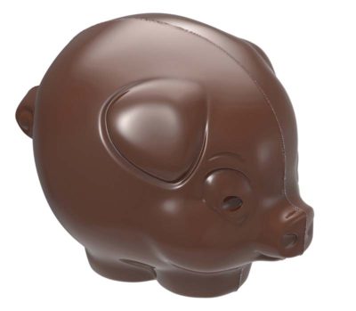 Chocolate World Frame Moulds - CW1938 - Pig - 7.5gm - 37.5x30x12mm