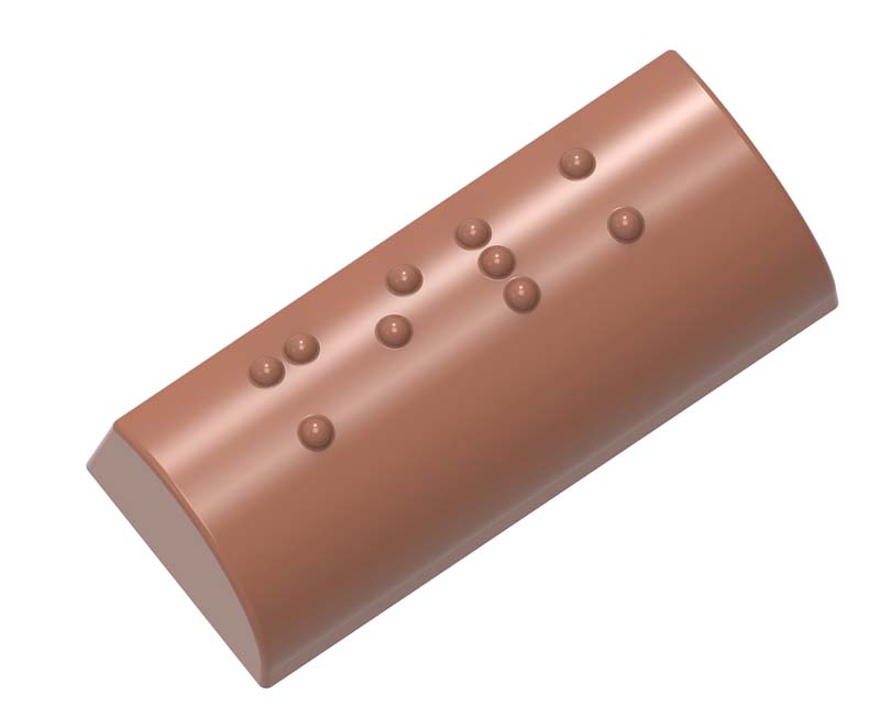 Chocolate World Frame Moulds - CW1942 - Braille Praline Milk - 13.5gm - 49.5x21x12.5mm
