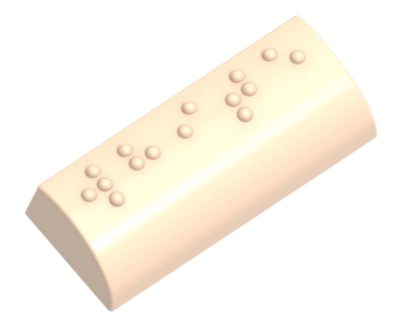 Chocolate World Frame Moulds - CW1944 - Braille Praline White - 13.5gm - 49.5x21x12.5mm