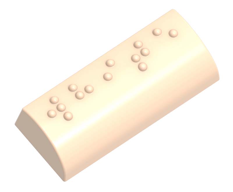 Chocolate World Frame Moulds - CW1944 - Braille Praline White - 13.5gm - 49.5x21x12.5mm