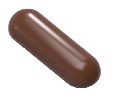 Chocolate World Frame Moulds - CW1947 - Drug Pil Long - 6gm - 45x17.5x9mm