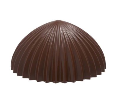Chocolate World Frame Moulds - CW1952 - Half Sphere Pleated - 8gm - 30.5x30.5x16mm