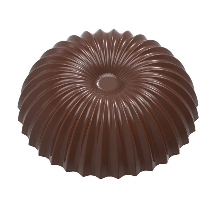 Chocolate World Frame Moulds - CW1970 - Christmas Ball Pleated - 23gm - 46.5x46.5x15mm
