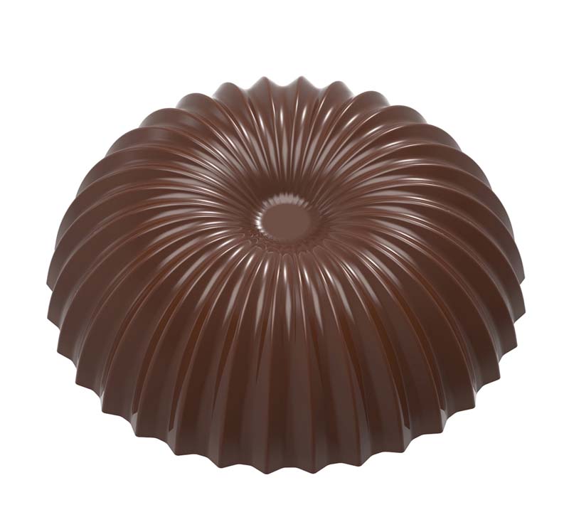 Chocolate World Frame Moulds - CW1970 - Christmas Ball Pleated - 23gm - 46.5x46.5x15mm