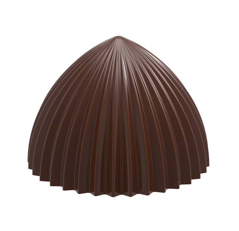 Chocolate World Frame Moulds - CW1971 - Melo Cake Pleated - 41gm - 46.5x46.5x35mm