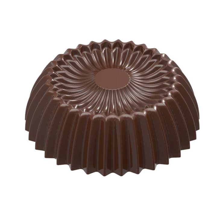 Chocolate World Frame Moulds - CW1976 - Pleated & Flattend - 7gm - 30.5x30.5x10mm
