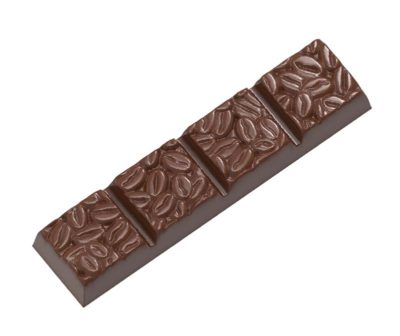 Chocolate World Frame Moulds - CW1979 - Coffee Bean Bar - 46gm - 117x27.5x13.5mm